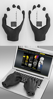 米兰平台-米兰中国
 通用笔记本电脑双手模型